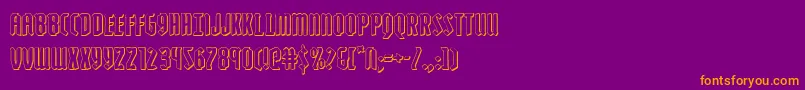 Шрифт Zollern3D – оранжевые шрифты на фиолетовом фоне