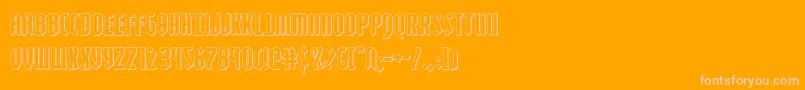 Police Zollern3D – polices roses sur fond orange