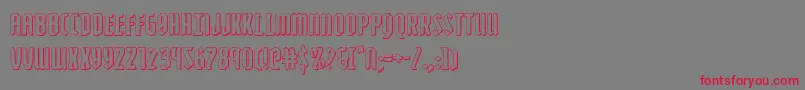 Zollern3D Font – Red Fonts on Gray Background