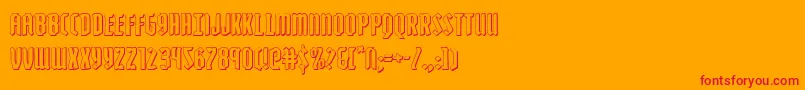 Шрифт Zollern3D – красные шрифты на оранжевом фоне