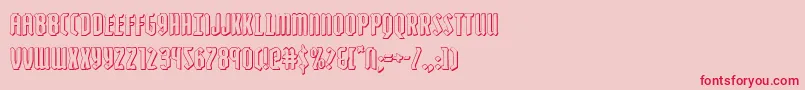 Zollern3D Font – Red Fonts on Pink Background