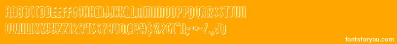 Zollern3D Font – White Fonts on Orange Background