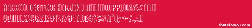 Zollern3D Font – White Fonts on Red Background
