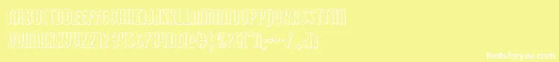 Zollern3D Font – White Fonts on Yellow Background