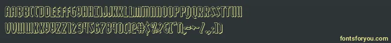 Zollern3D Font – Yellow Fonts on Black Background