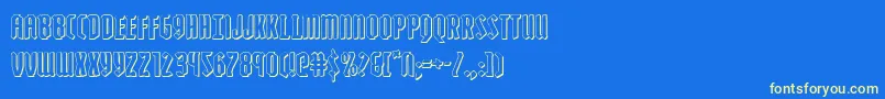 Шрифт Zollern3D – жёлтые шрифты на синем фоне