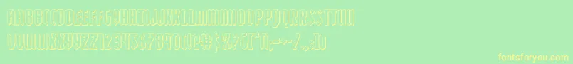 Weitere Informationen zur Zollern3D-Schriftart Zollern3D-Schriftart – Gelbe Schriften auf grünem Hintergrund