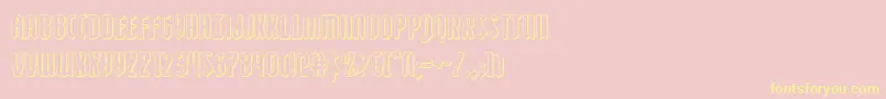 Zollern3D Font – Yellow Fonts on Pink Background