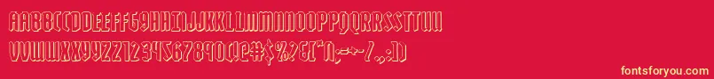 Zollern3D Font – Yellow Fonts on Red Background