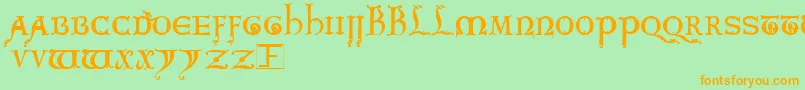King ffy Font – Orange Fonts on Green Background