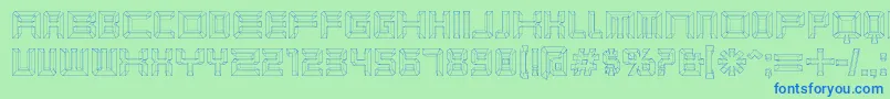 Karnivbl Font – Blue Fonts on Green Background