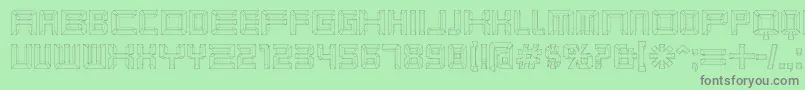 Karnivbl Font – Gray Fonts on Green Background