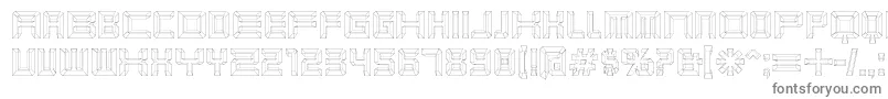 Шрифт Karnivbl – серые шрифты на белом фоне