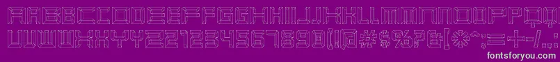 Karnivbl Font – Green Fonts on Purple Background