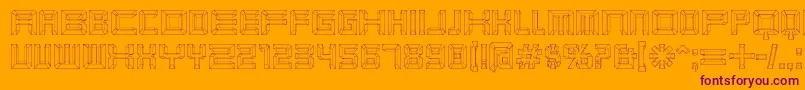 Шрифт Karnivbl – фиолетовые шрифты на оранжевом фоне