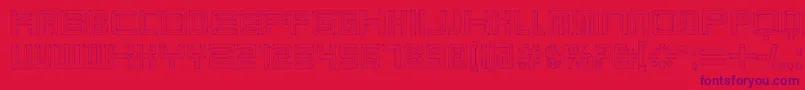 Karnivbl Font – Purple Fonts on Red Background