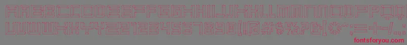 Karnivbl Font – Red Fonts on Gray Background