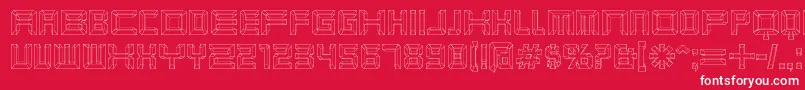 Karnivbl Font – White Fonts on Red Background