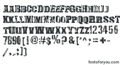 DamagedSerif font – vector Fonts
