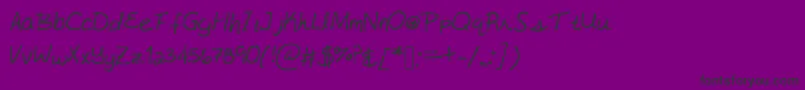 KarlySAlt-fontti – mustat fontit violetilla taustalla