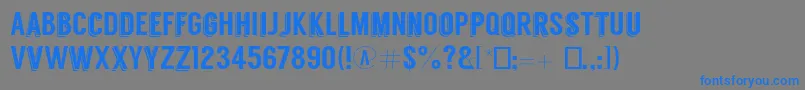Langdon Font – Blue Fonts on Gray Background