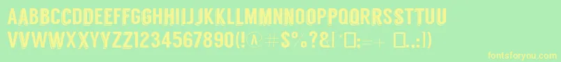 Langdon Font – Yellow Fonts on Green Background
