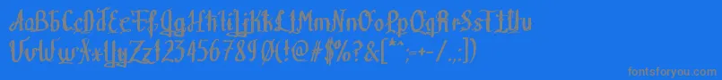 Teitheas Font – Gray Fonts on Blue Background
