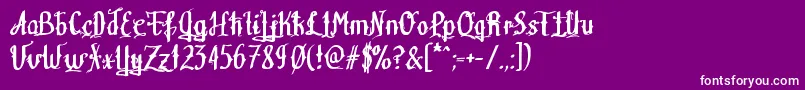 Teitheas Font – White Fonts on Purple Background