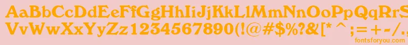 WindsorBt Font – Orange Fonts on Pink Background