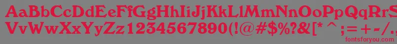 WindsorBt Font – Red Fonts on Gray Background