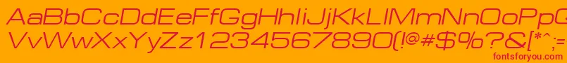 EurEO Font – Red Fonts on Orange Background