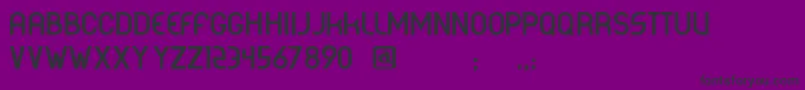 Czcionka Corporea – czarne czcionki na fioletowym tle