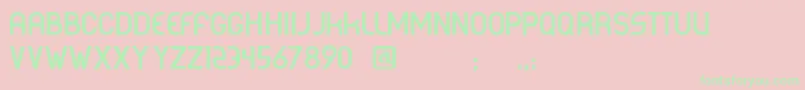 Corporea Font – Green Fonts on Pink Background