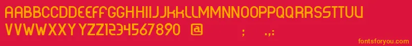 Corporea Font – Orange Fonts on Red Background