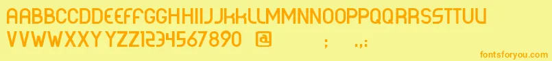 Corporea Font – Orange Fonts on Yellow Background