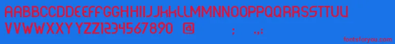 Corporea Font – Red Fonts on Blue Background