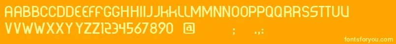 Corporea Font – Yellow Fonts on Orange Background