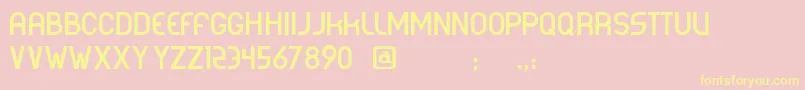 Corporea Font – Yellow Fonts on Pink Background