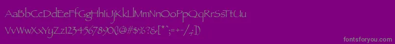 ParchmentMfフォントについての詳細 フォントParchmentMf – 紫の背景に灰色の文字