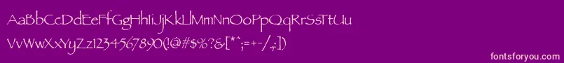 ParchmentMf Font – Pink Fonts on Purple Background