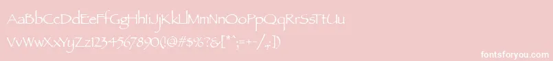 ParchmentMf Font – White Fonts on Pink Background