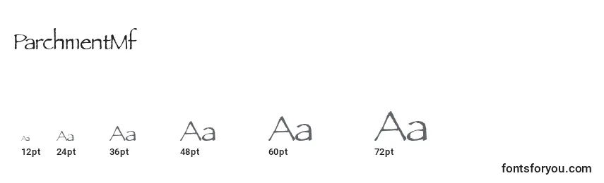 ParchmentMf Font Sizes
