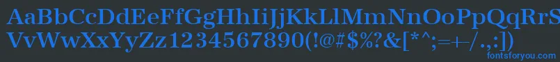 Urwantiquatmed Font – Blue Fonts on Black Background