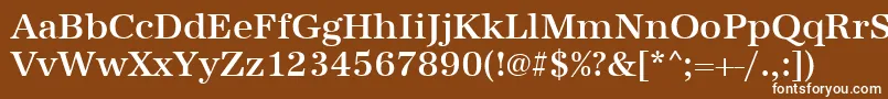 フォントUrwantiquatmed – 茶色の背景に白い文字