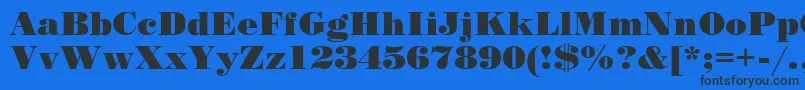 StandardPosterRegular Font – Black Fonts on Blue Background