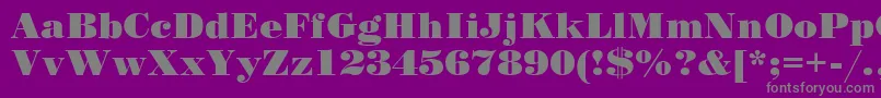 フォントStandardPosterRegular – 紫の背景に灰色の文字
