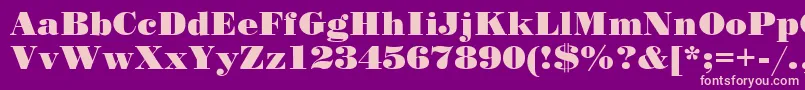 StandardPosterRegular-Schriftart – Rosa Schriften auf violettem Hintergrund