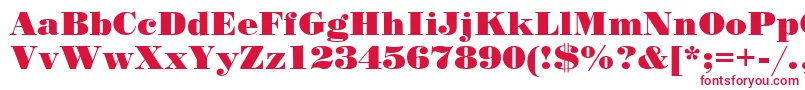 StandardPosterRegular Font – Red Fonts on White Background