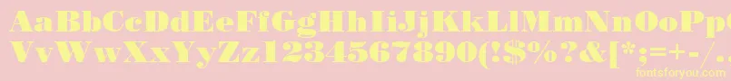 StandardPosterRegular Font – Yellow Fonts on Pink Background