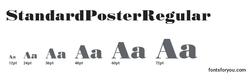 StandardPosterRegular Font Sizes